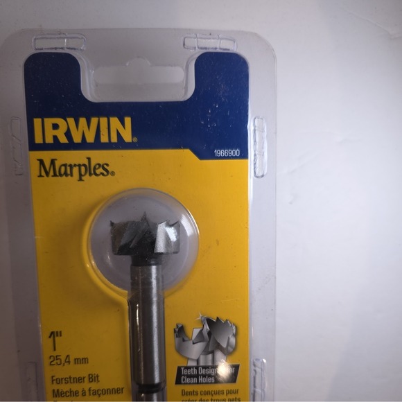 Irwin Round Shank 1" Carbon Steel Forstner Drill Bit Tool 1966900 - Picture 4 of 4